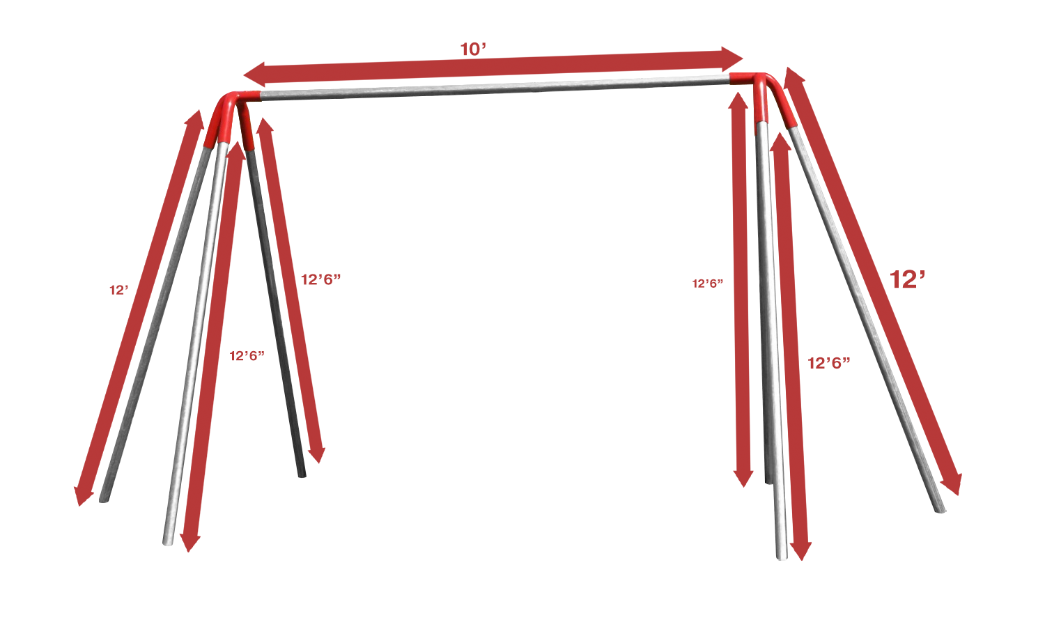 H102 - Heavy 10' High - 2 Swing - 1 Bay - Commercial / Residential - Jensen  Swing Products Inc