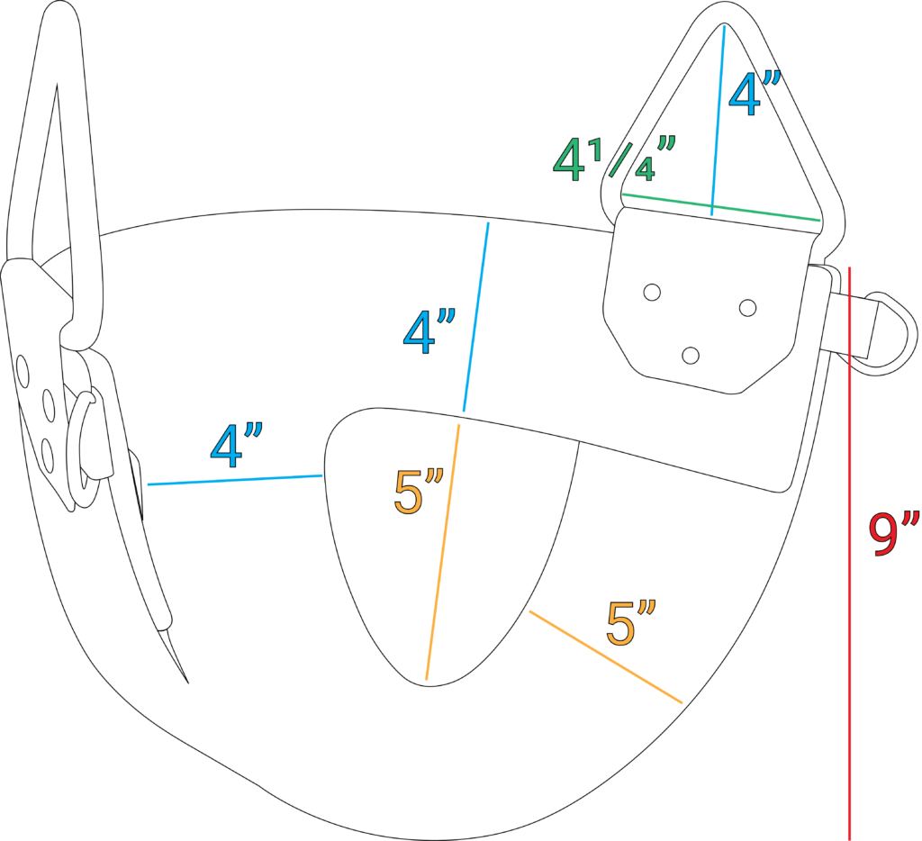 An image showing all dimensions on an S150