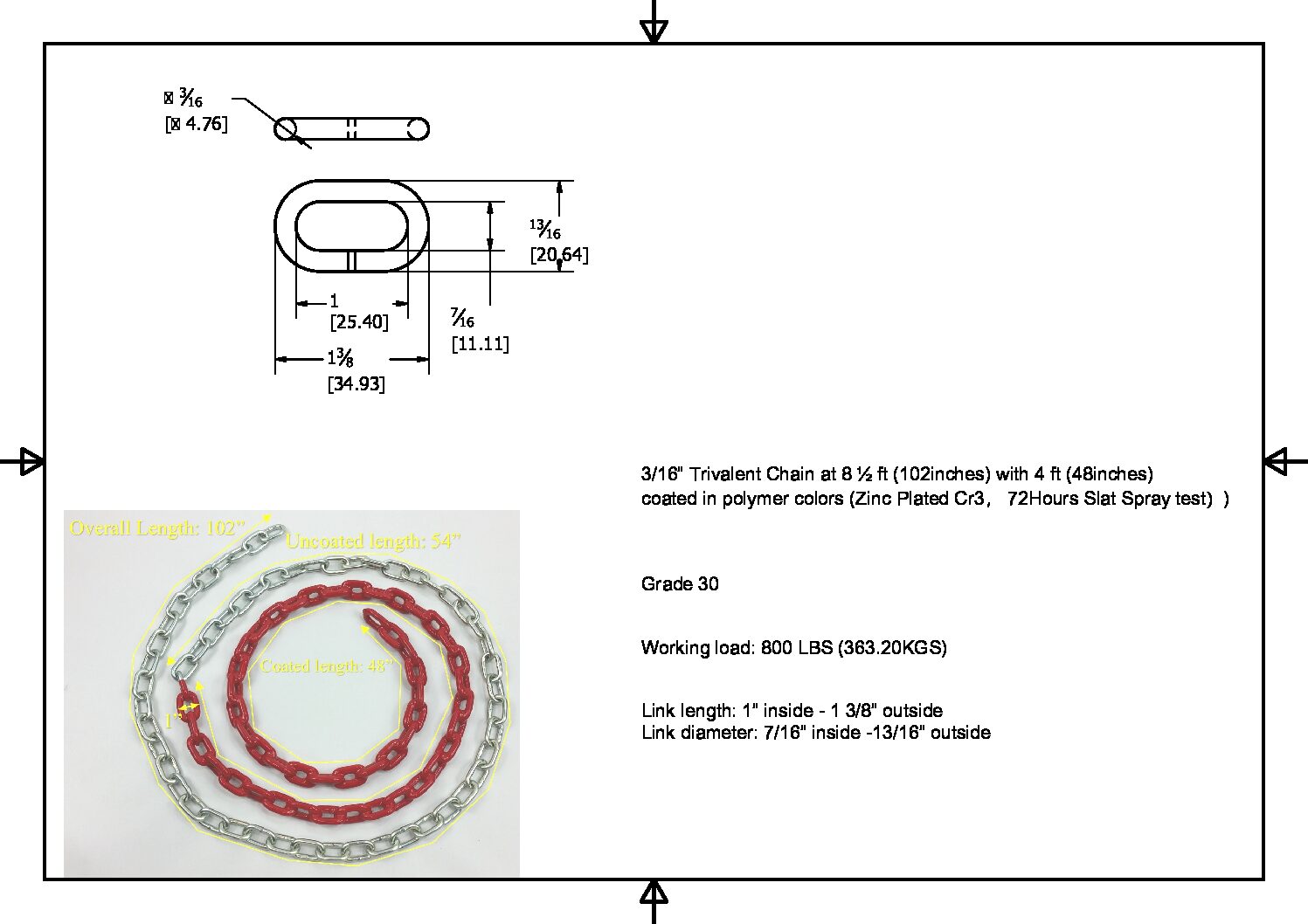 S Hook Replacement with Clasp 3/8 Diameter for 3/16 Safet