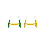 An image showing a glider with rope in both green/yellow and yellow/yellow.