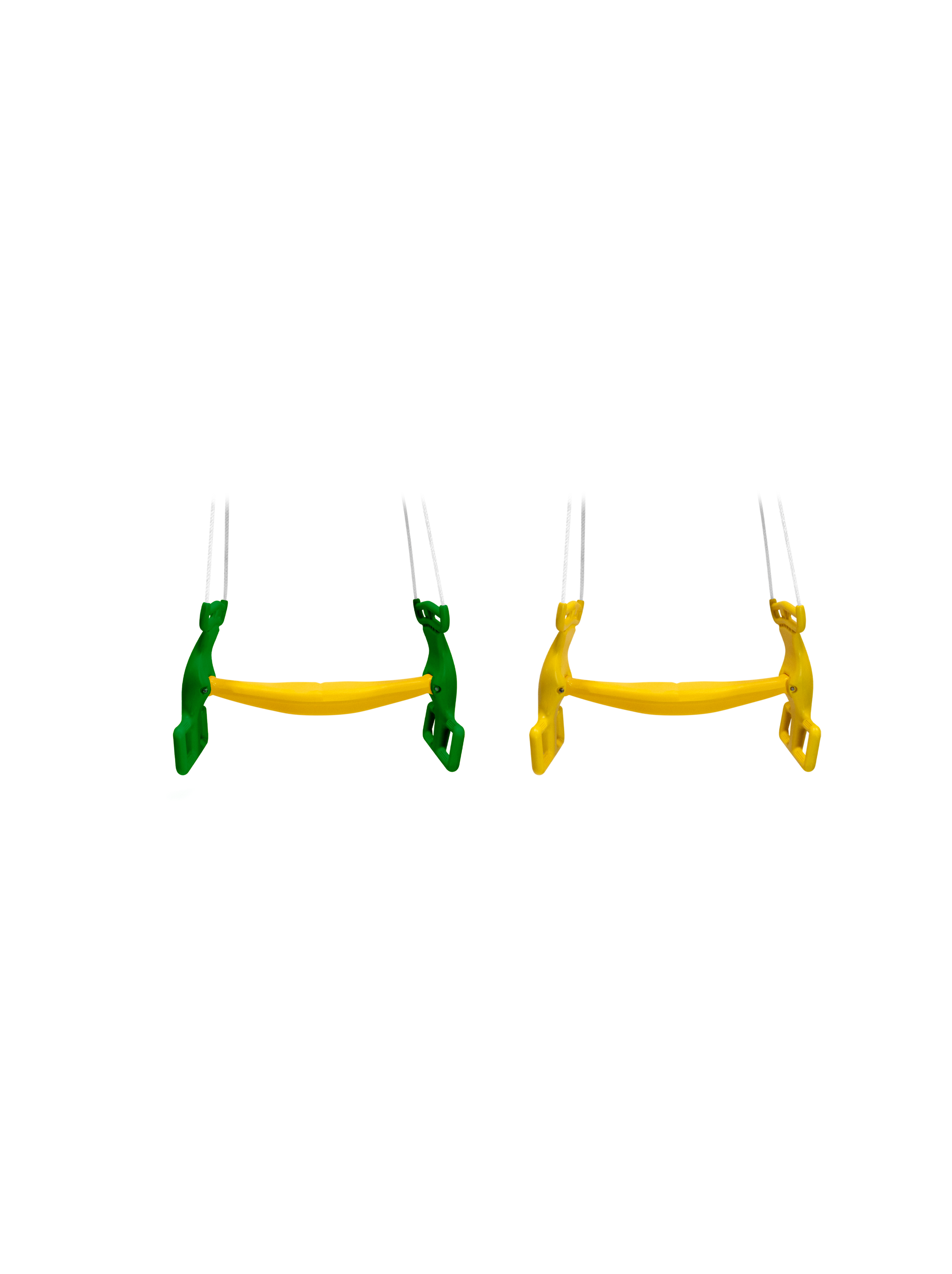 An image showing a glider with rope in both green/yellow and yellow/yellow.