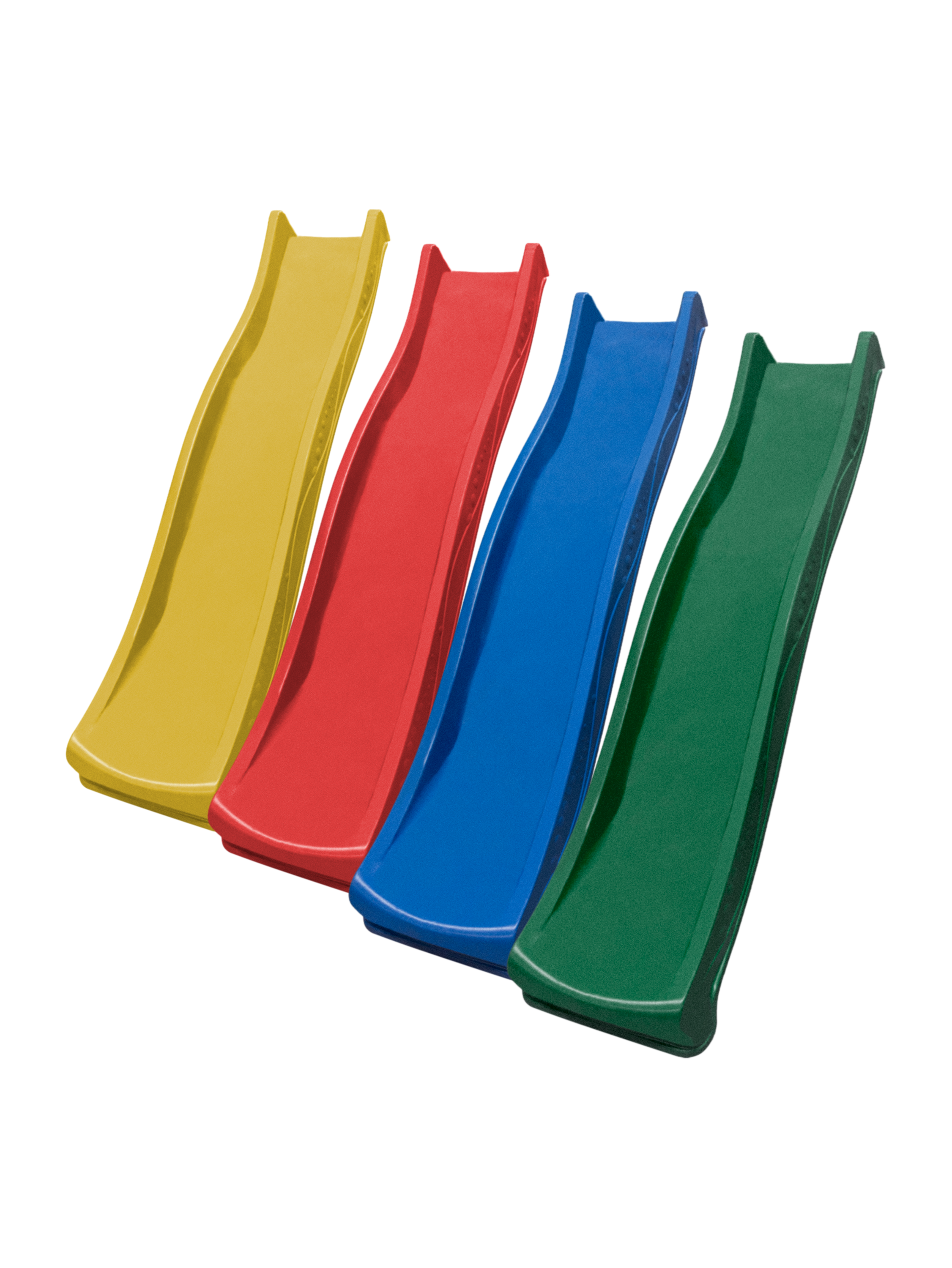 An image showing all colors of the residential 8' wave slide.