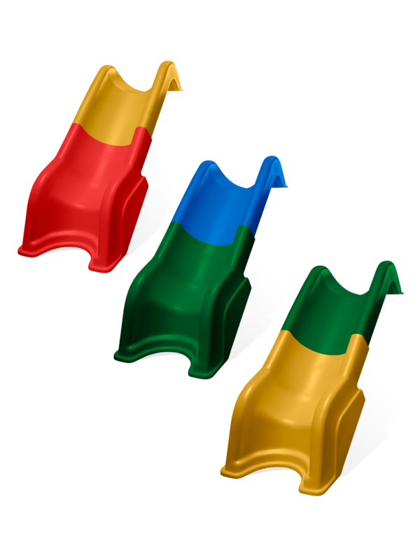 An image showing a few colors of rainbow scoop slides.
