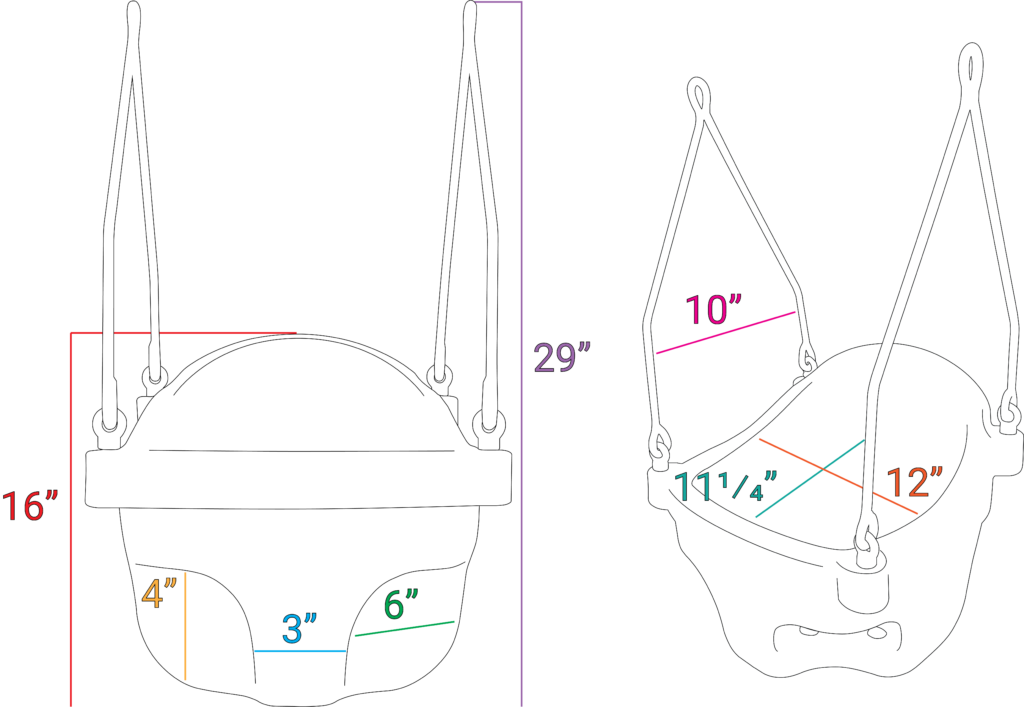 An image showing all dimensions on an S175.