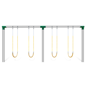 An image showing a 2 bay 5 inch swing frame