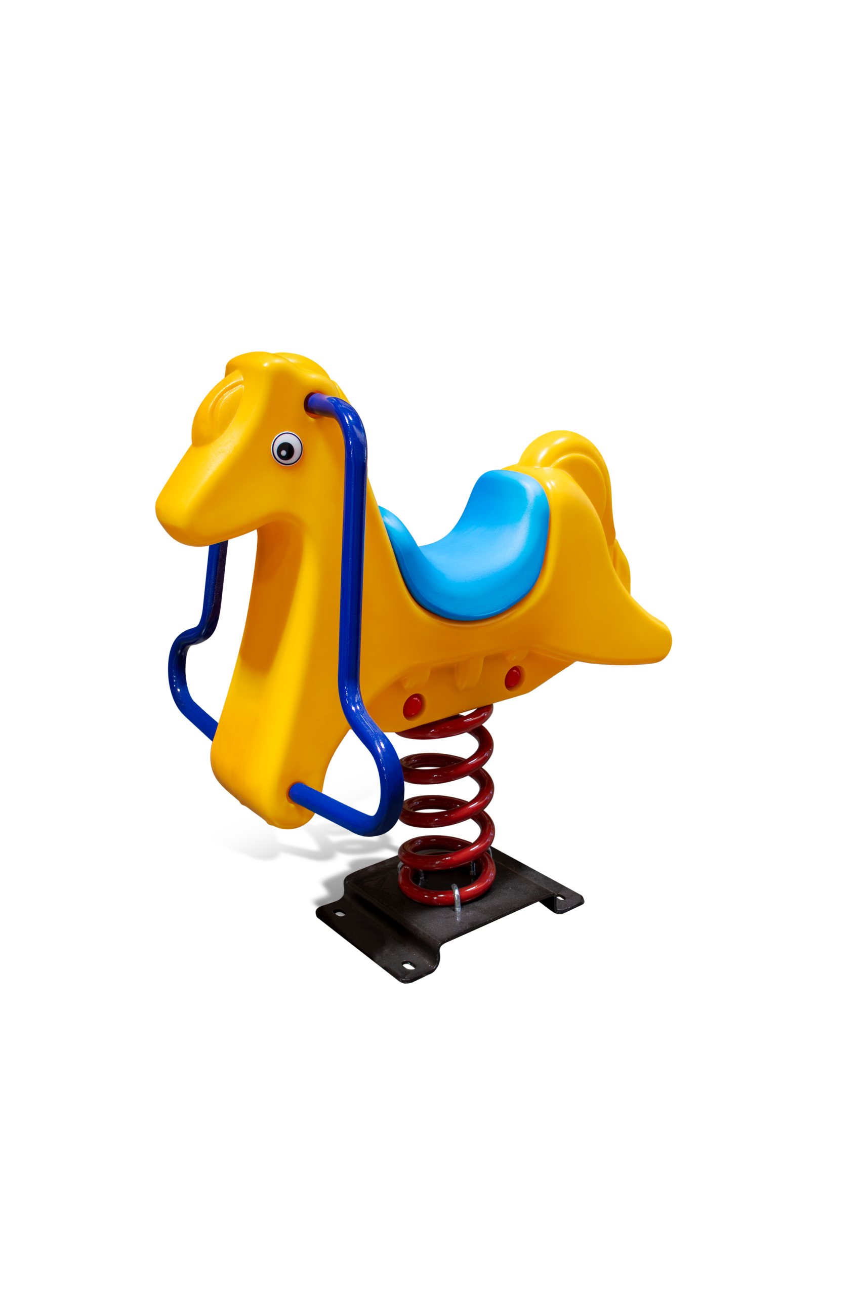 An image showing a yellow pony spring rider.
