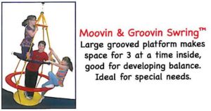 An image showing an ad for a moovin & groovin swring
